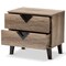Baxton Studio Swanson Modern Light Brown Wood 2-Drawer Nightstand 137-7562 - alternate 4